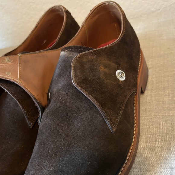 Grenson Dark Brown Suede Monk Strap shoes size 10 US (9 UK) - Picture 8 of 9